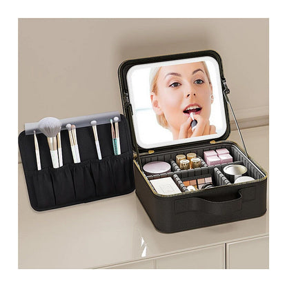 Wellcare Cosmetic bag with Mirror and LED Lights