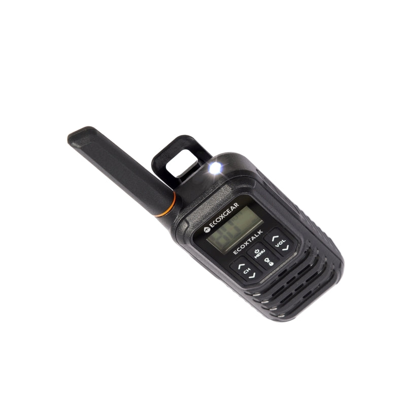 ECOXTALK EXG100 1-Watt IP54 Handheld UHF Radio Twin Pack (7km)