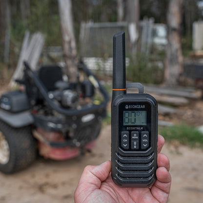 ECOXTALK EXG100 1-Watt IP54 Handheld UHF Radio Twin Pack (7km)