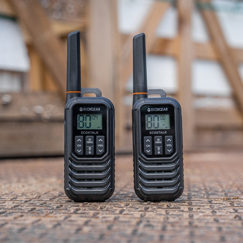 ECOXTALK EXG100 1-Watt IP54 Handheld UHF Radio Twin Pack (7km)